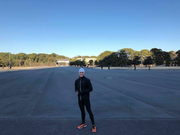 Runner outside Imperial Palace