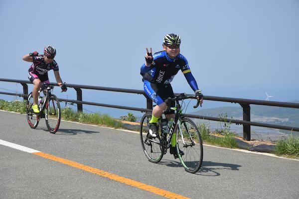 cyclist during great earth akiga oga ride