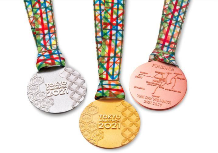 Elite race medals for the Tokyo Marathon 2021