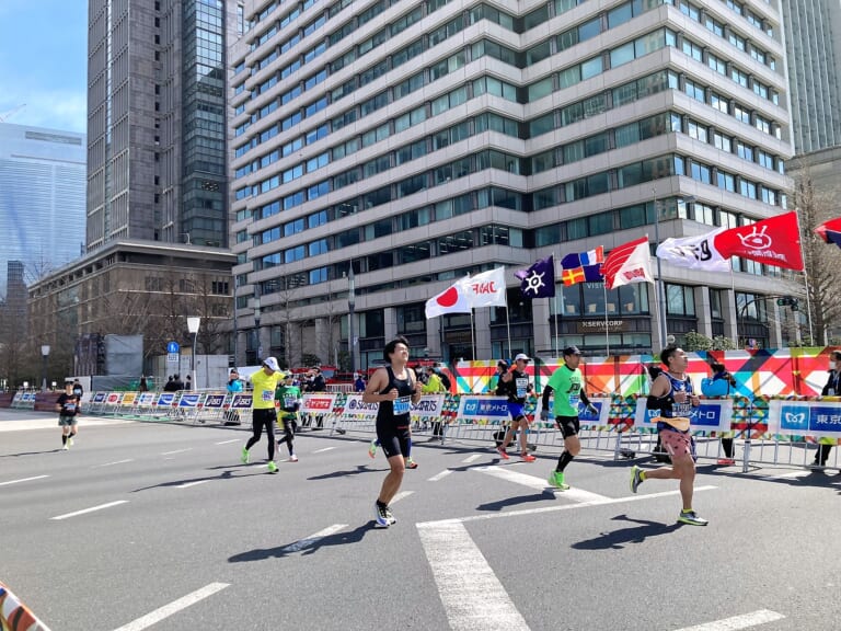 Finish straight at the Tokyo Marathon
