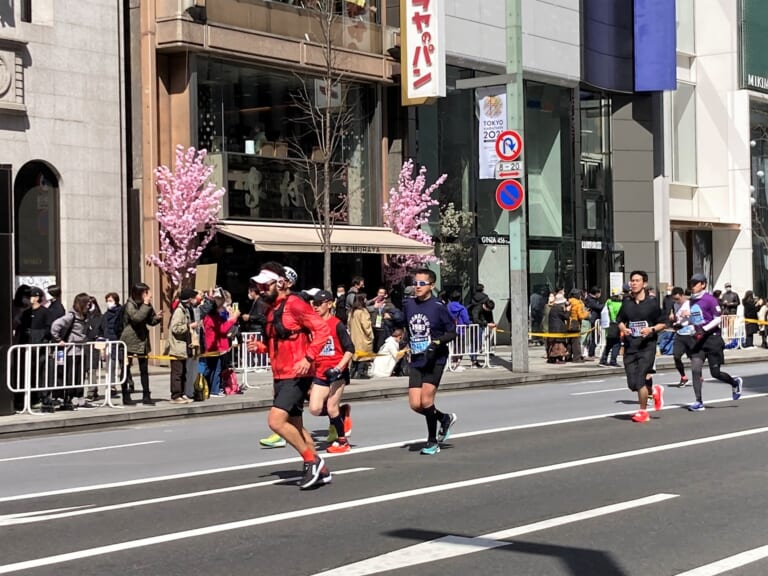 Running in Tokyo springtime